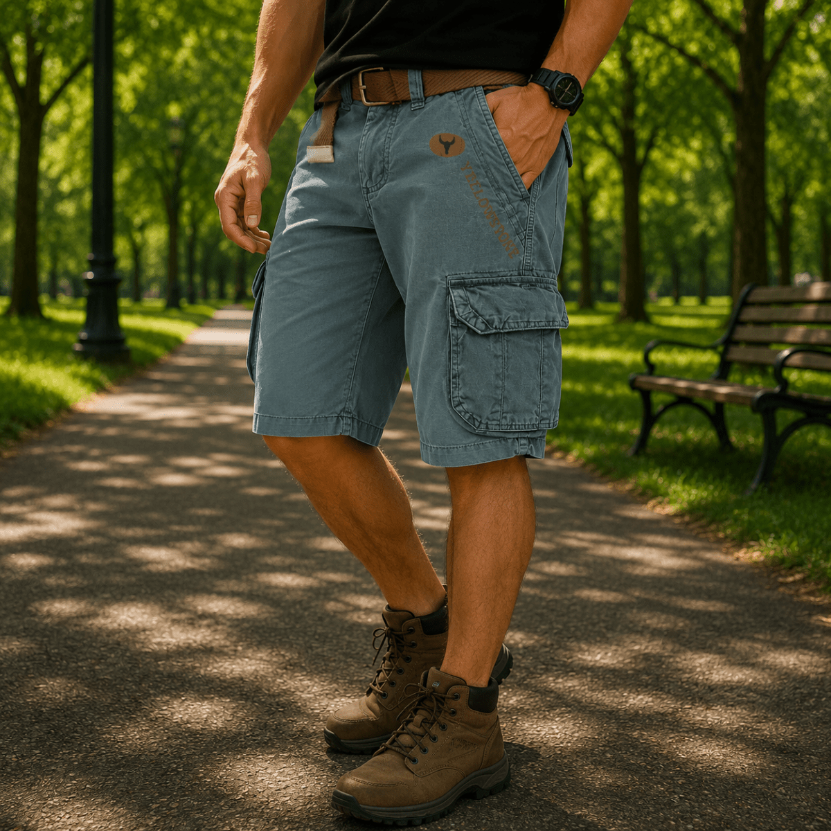 Mäns Utility Cargo Shorts Bekväma 4