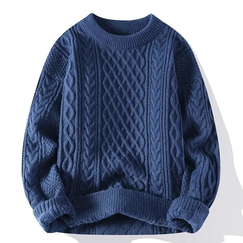 Mäns Vintage Casual Tröja i Tidlös Design 15