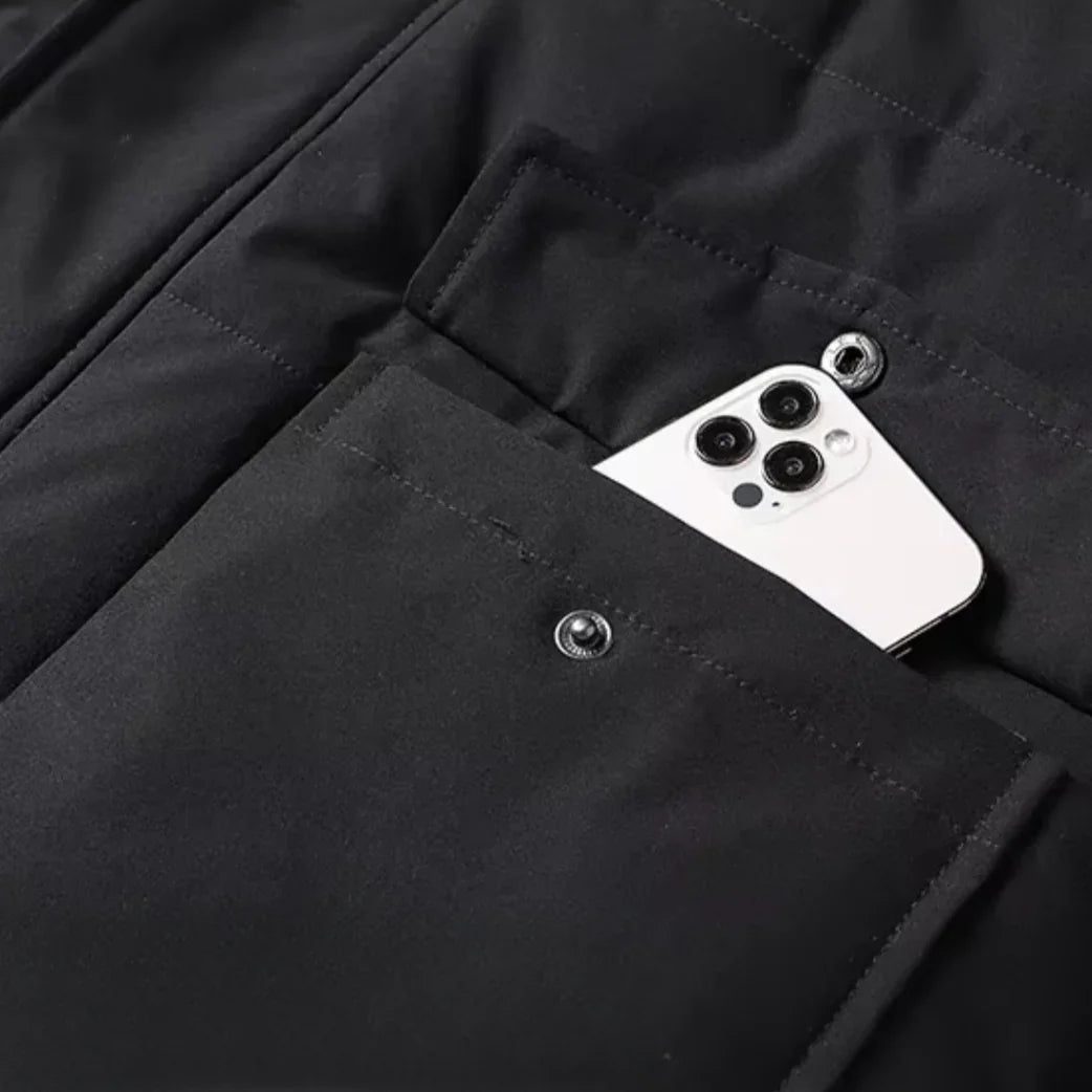 Mäns Vinterjacka Fleecefodrad 7