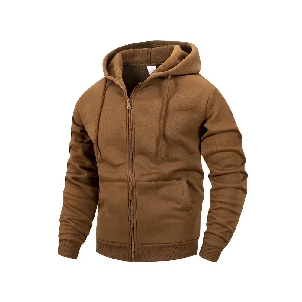 Mäns Zip Jacket Casual Streetwear 1