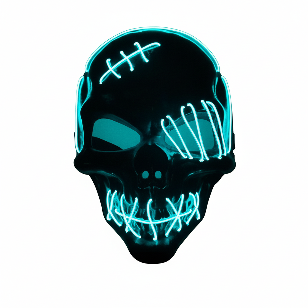 Mask för Halloween med Ljusfunktioner 0