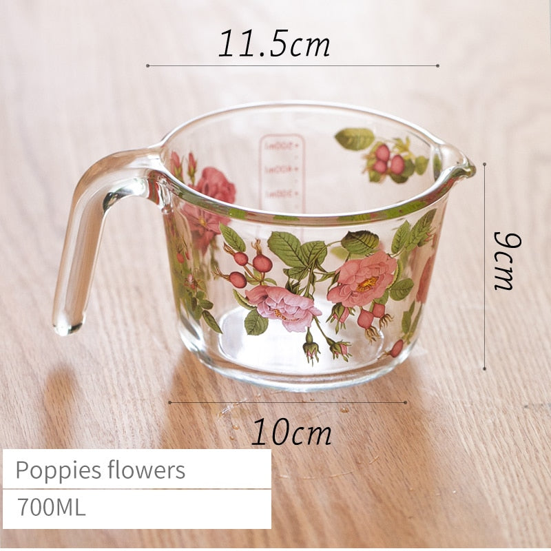 Mätkopp med Lock i Retro Blommor 10
