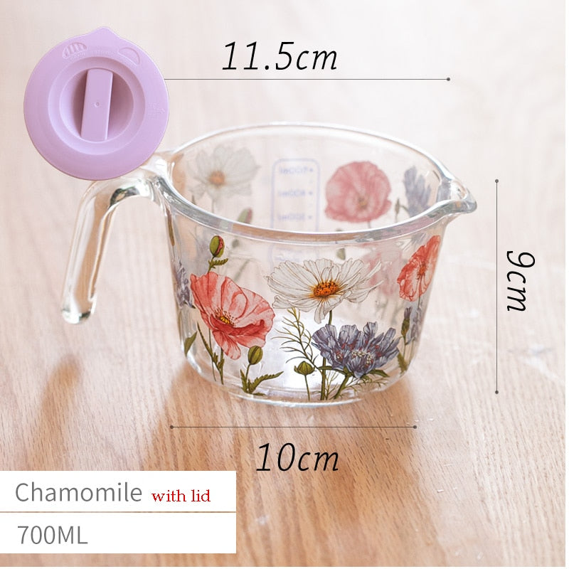Mätkopp med Lock i Retro Blommor 8