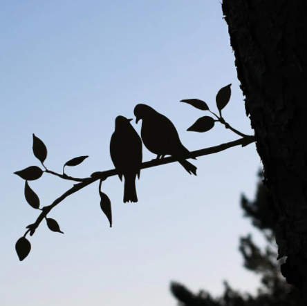 Metallfåglar för Uteplats Dekoration 5