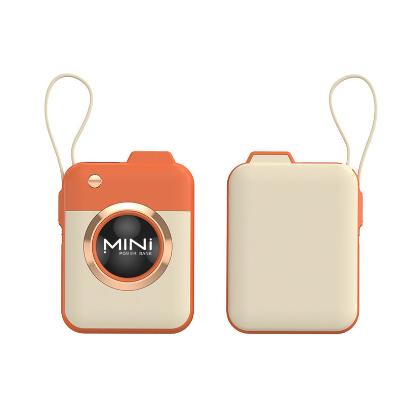 Mini Powerbank Kompakt Med Bärrem För Mobil Laddning 0