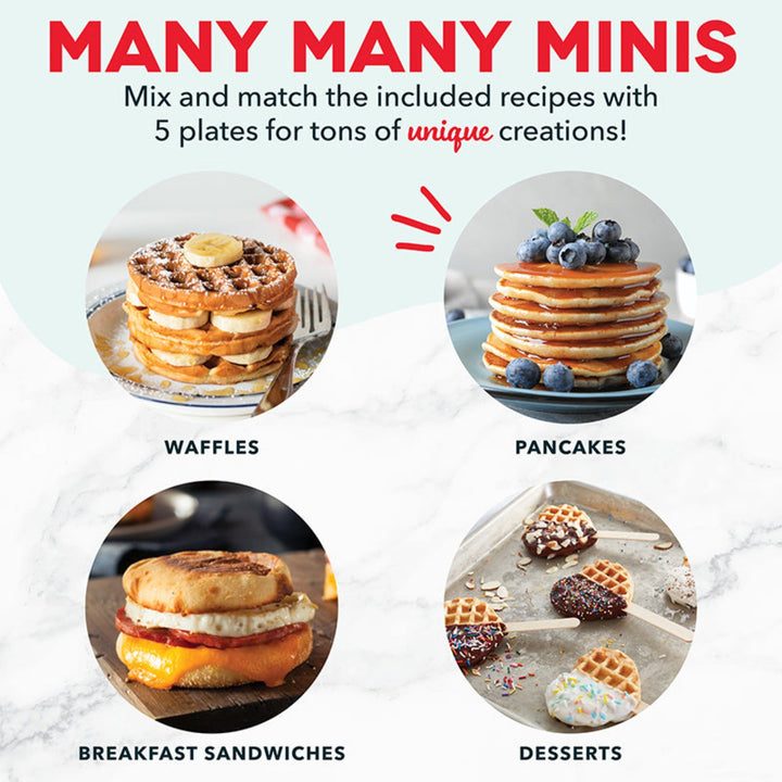 Mini Våffeljärn och Grillpress Kompakt Design 7