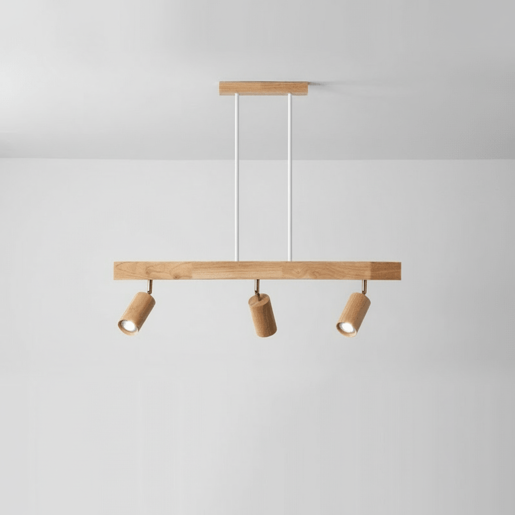 Minimalistisk LED-taklampa i Trä med Justerbar Ljusriktning 11