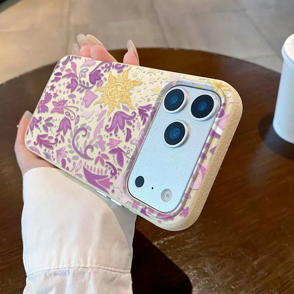 Mobilfodral för iPhone med Retro Blommor och Bumper Design 10