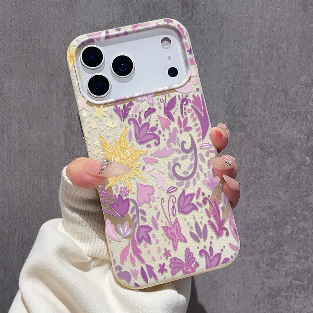 Mobilfodral för iPhone med Retro Blommor och Bumper Design 3