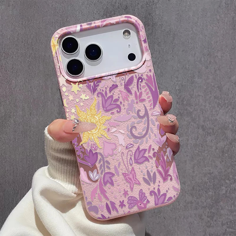 Mobilfodral för iPhone med Retro Blommor och Bumper Design 5