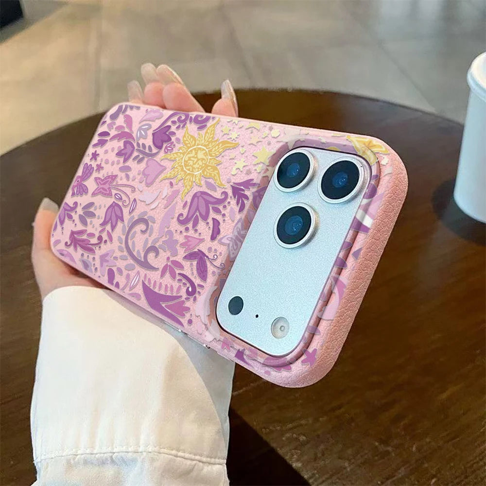 Mobilfodral för iPhone med Retro Blommor och Bumper Design 6