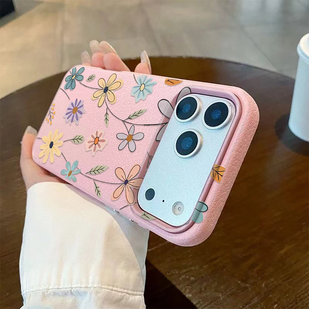 Mobilfodral för iPhone med Retro Blommor och Bumper Design 8