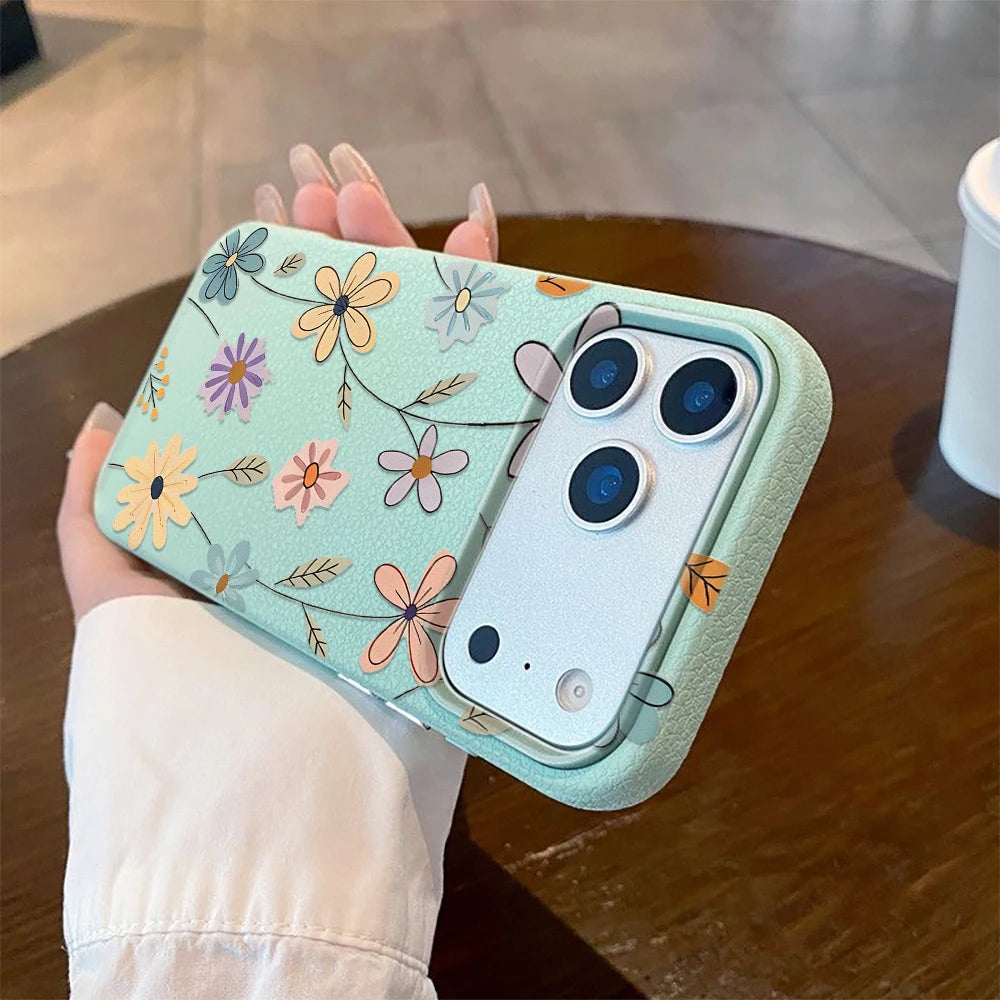 Mobilfodral för iPhone med Retro Blommor och Bumper Design 9