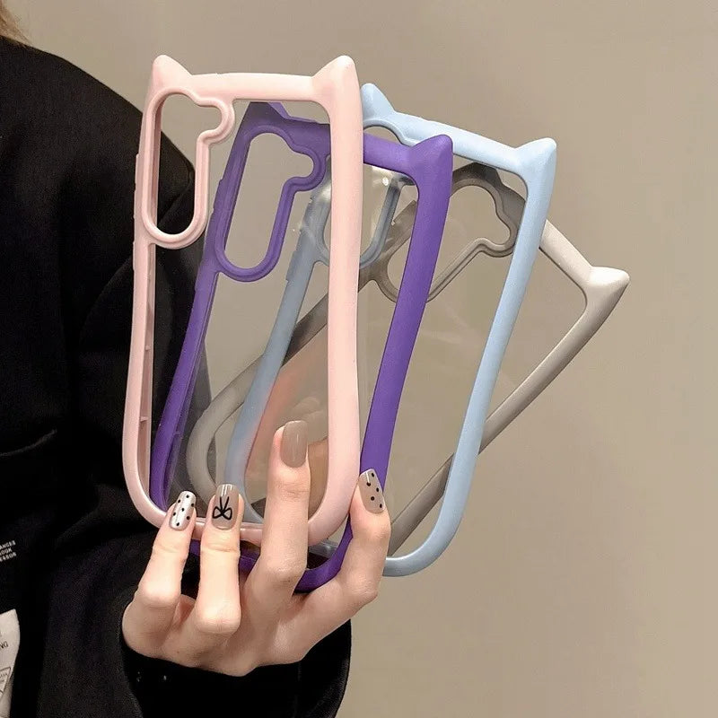 Mobilskal för Samsung S25 Plus med 3D Kattöron 5