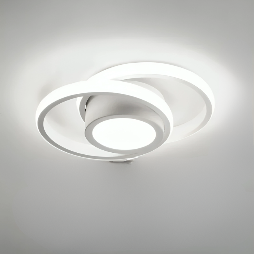 Modern LED-taklampa med Dubbelring Design 0