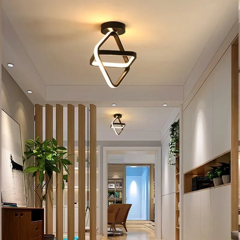Modern LED-taklampa med Dubbelring Design 1
