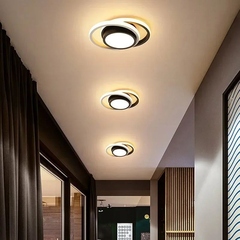 Modern LED-taklampa med Dubbelring Design 2