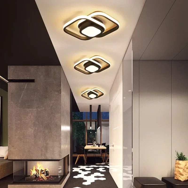Modern LED-taklampa med Dubbelring Design 3
