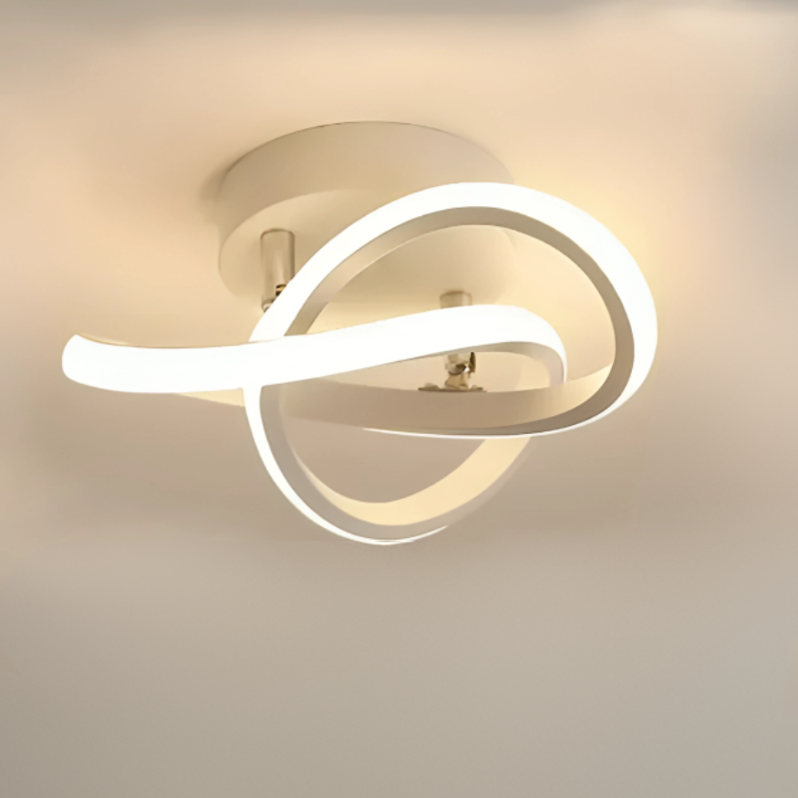 Modern LED-taklampa med Dubbelring Design 5