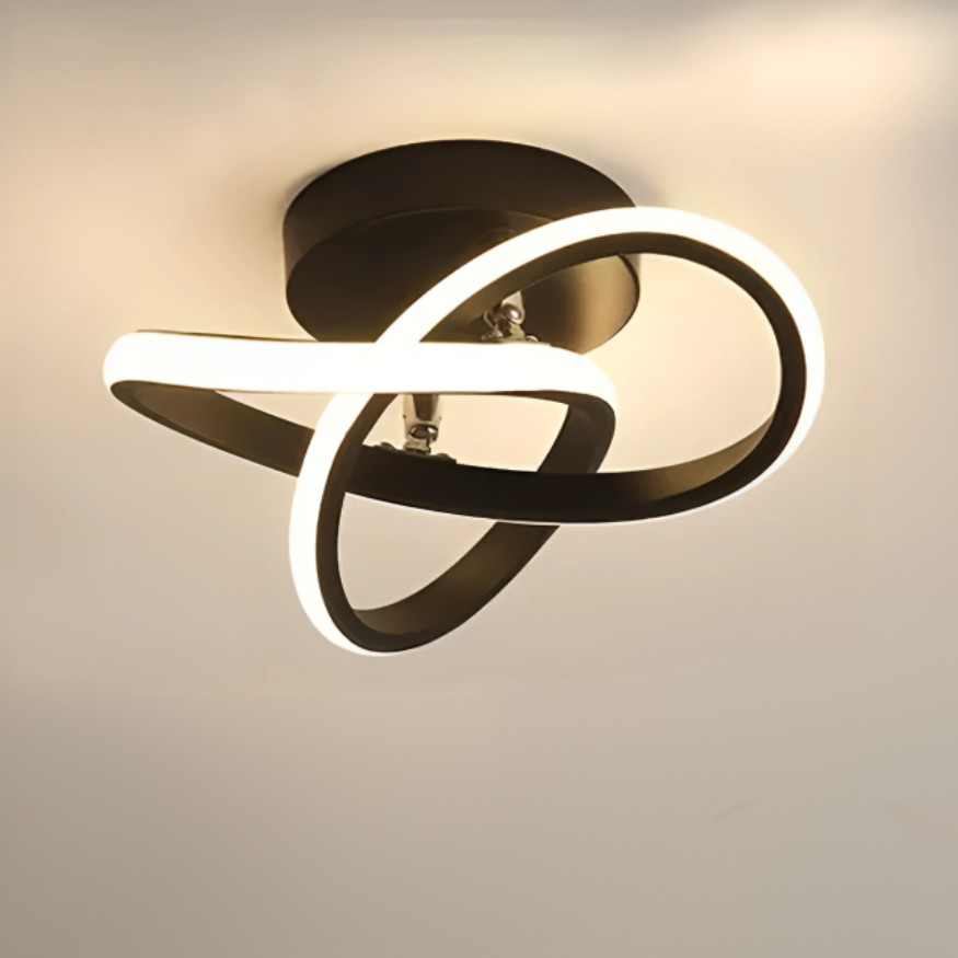 Modern LED-taklampa med Dubbelring Design 6