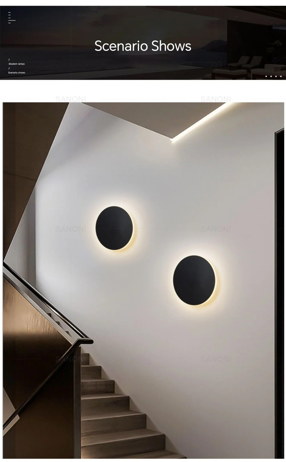 Modern LED-vägglampa Minimalistisk Design 7