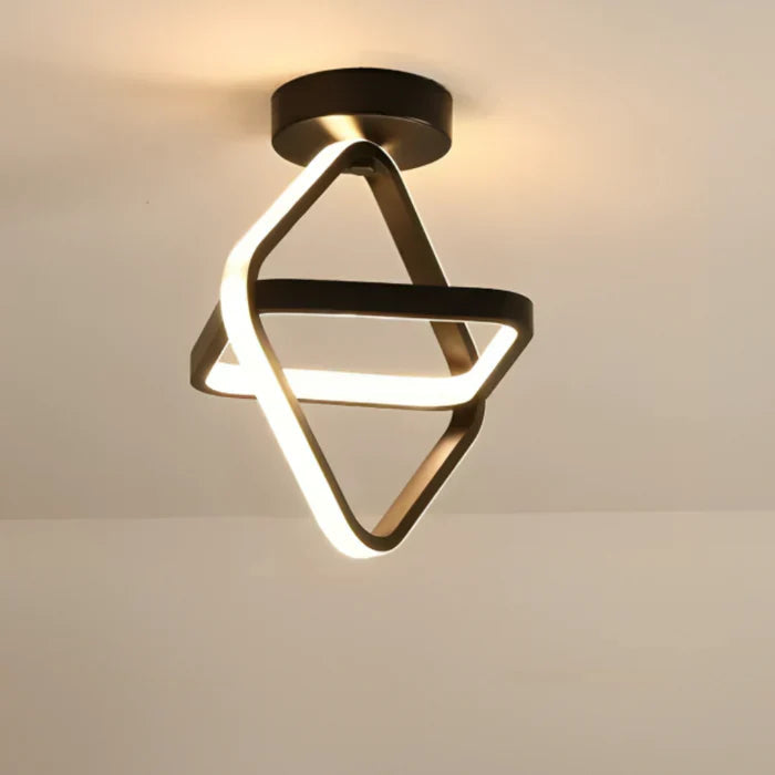 Modern Taklampa med Dubbelringdesign för Vardagsrum och Kök 6