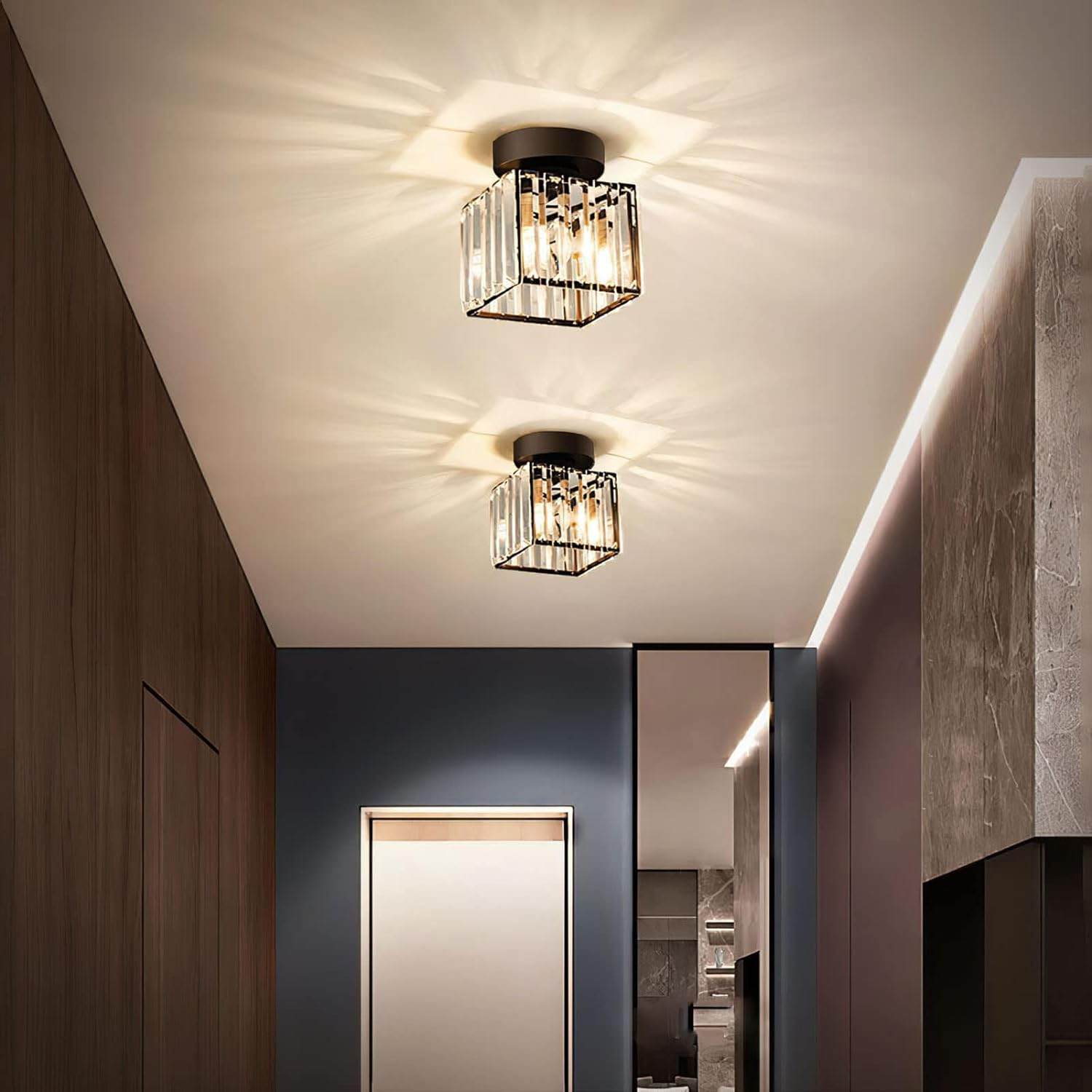 Modern Taklampa med Kristalldesign 5