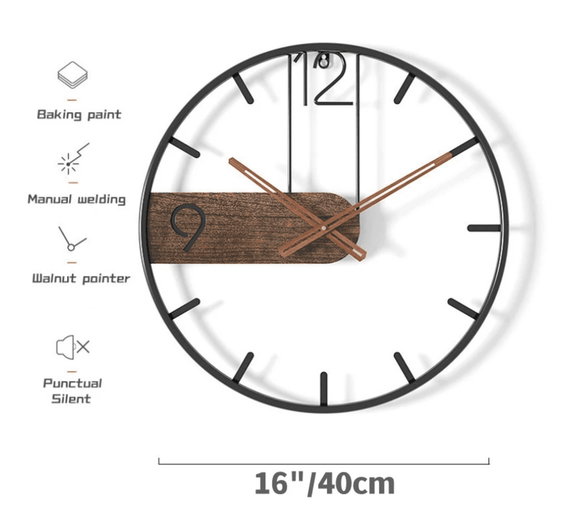 Modern Väggklocka Rund Design 1
