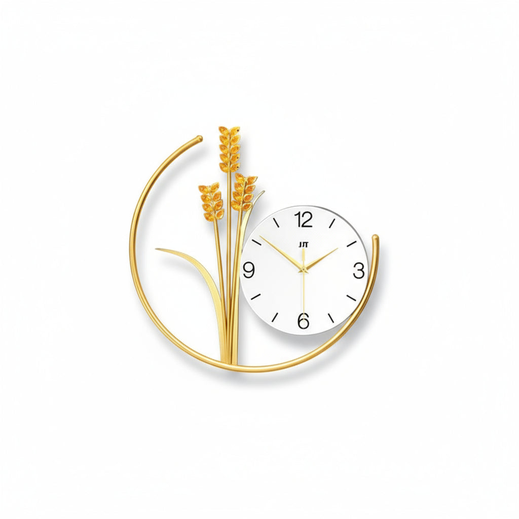 Modern Väggklocka Rund Korn Design för Hem och Kontor 0