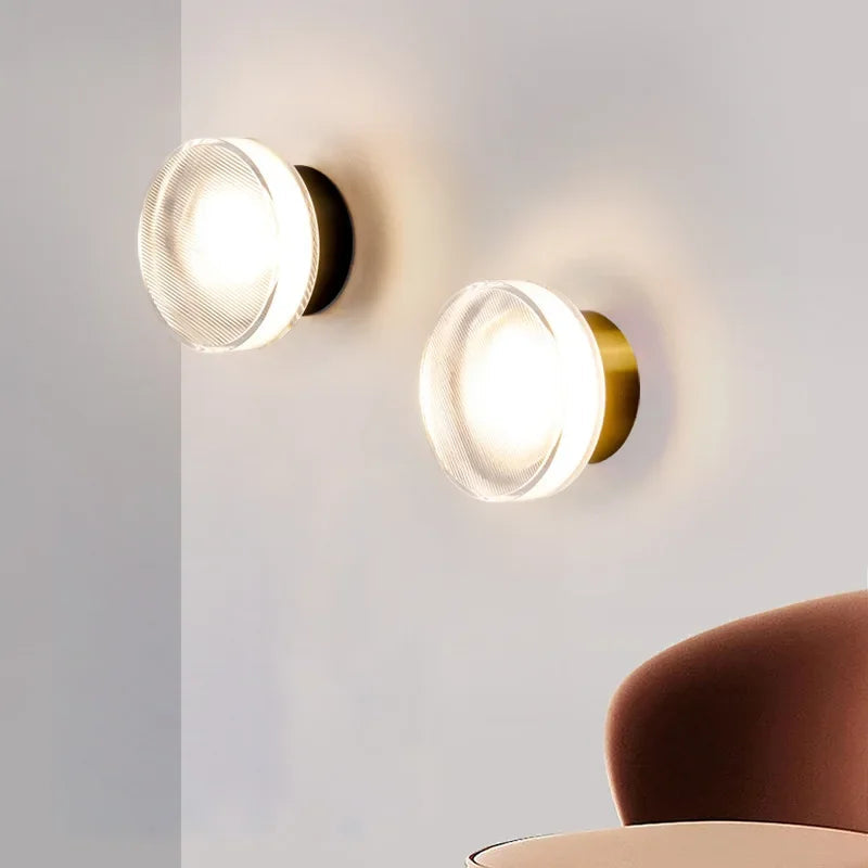Modern Vägglampa Rund Design för Inomhusbruk - Sänglampa Vägg eller Badrumslampa Vägg 3