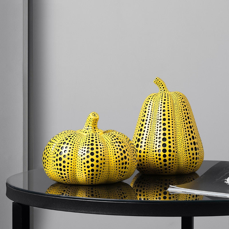 Moderna Konstskulptur Pumpa i Yayoi Kusama Stil 1
