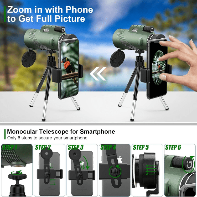 Monokulärt Teleskop 600x Ultra-Zoom för Utomhusbruk 7