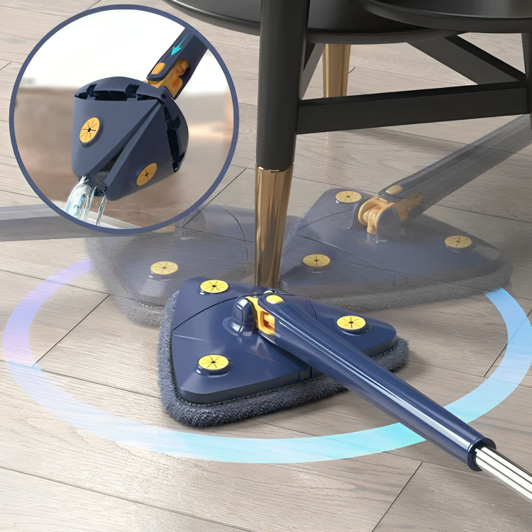 Mopptillbehör Triangulär 360-Graders Rengöring för Hem och Kontor 0