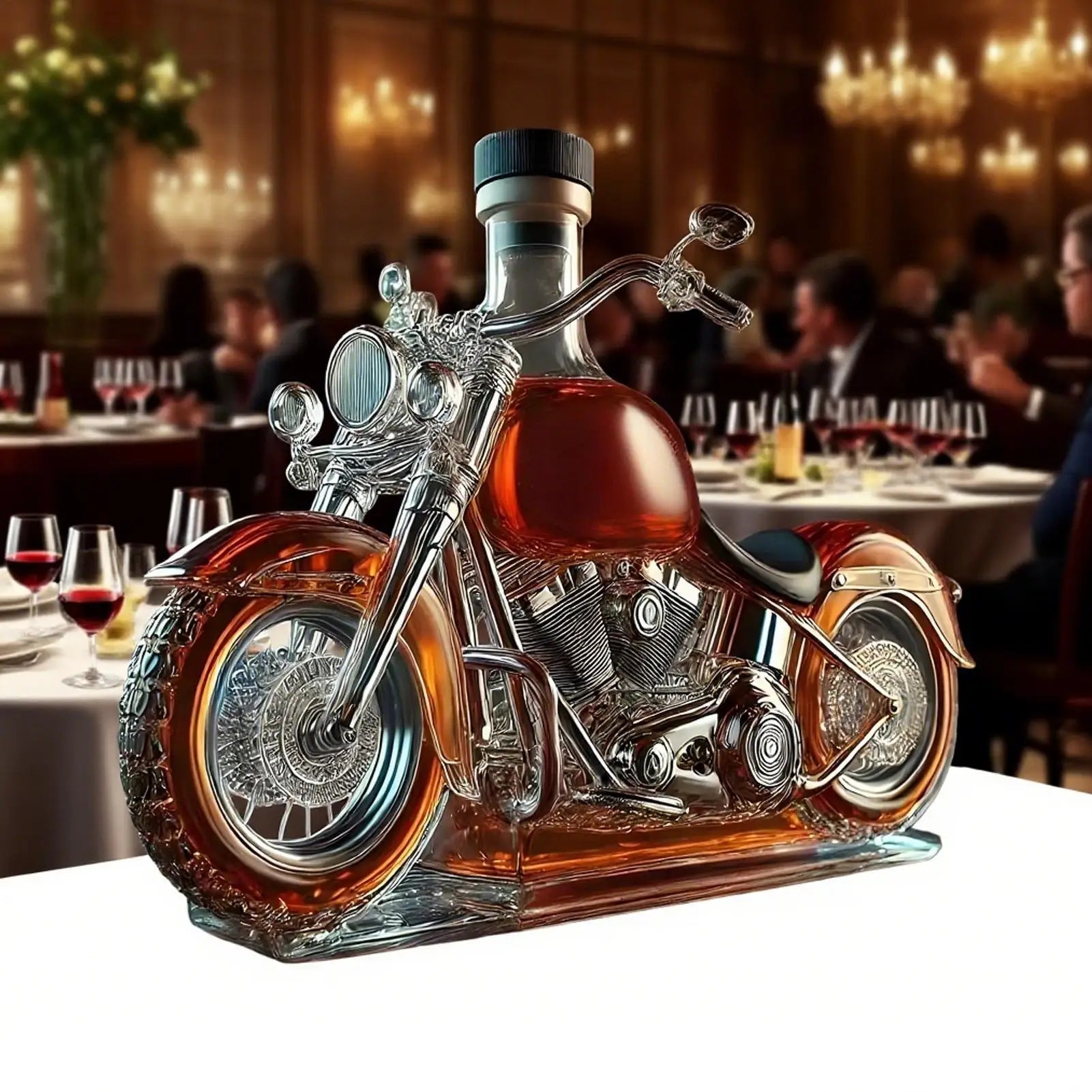Motorcykelinspirerad Karaff för Whisky och Vin 0