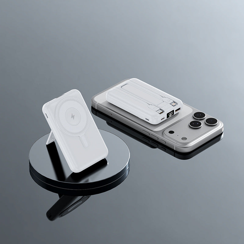 Multifunktionell Portabel Power Bank med Trådlös Laddning och Hållare 2
