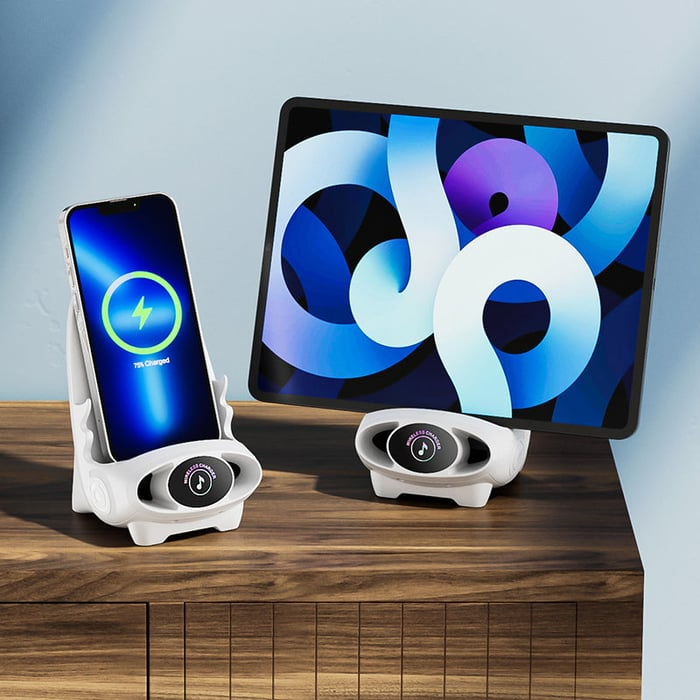 Multifunktionell Telefonhållare för Laddning och Multimedia 3