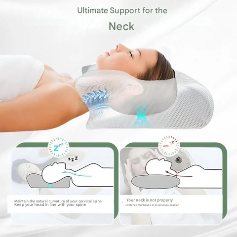 Nackkudde För Ryggstöd, Ergonomisk Design För Bättre Sömn 2