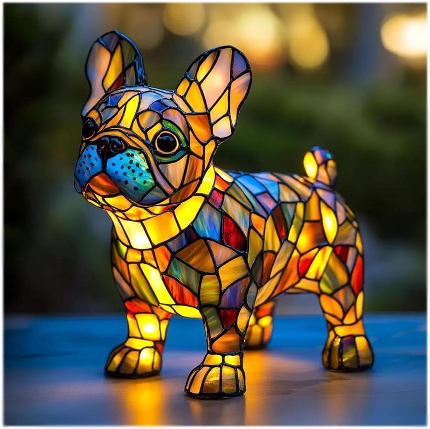 Nattlampa Barn LED Djurstaty Hundraser Dekoration 13