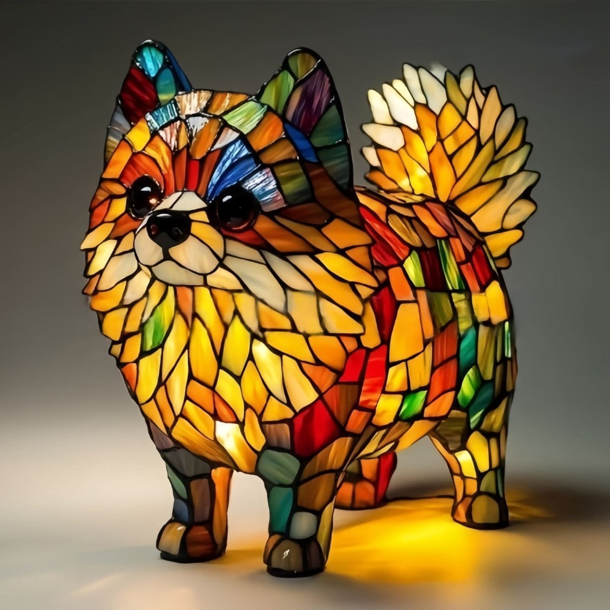 Nattlampa Barn LED Djurstaty Hundraser Dekoration 29