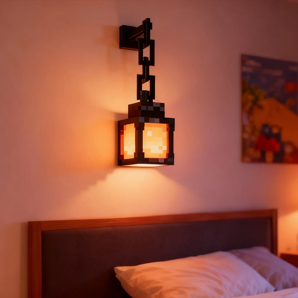 Nattlampa LED Pixeldesign Retro Spelstil Uppladdningsbar 3