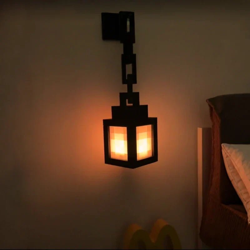 Nattlampa LED Pixeldesign Retro Spelstil Uppladdningsbar 4