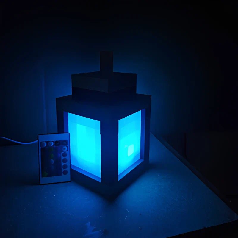 Nattlampa LED Pixeldesign Retro Spelstil Uppladdningsbar 7