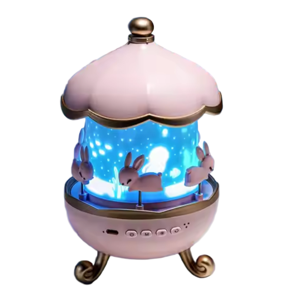 Nattlampa för Barn med Stjärnhimmel och Roterande Projektion 0