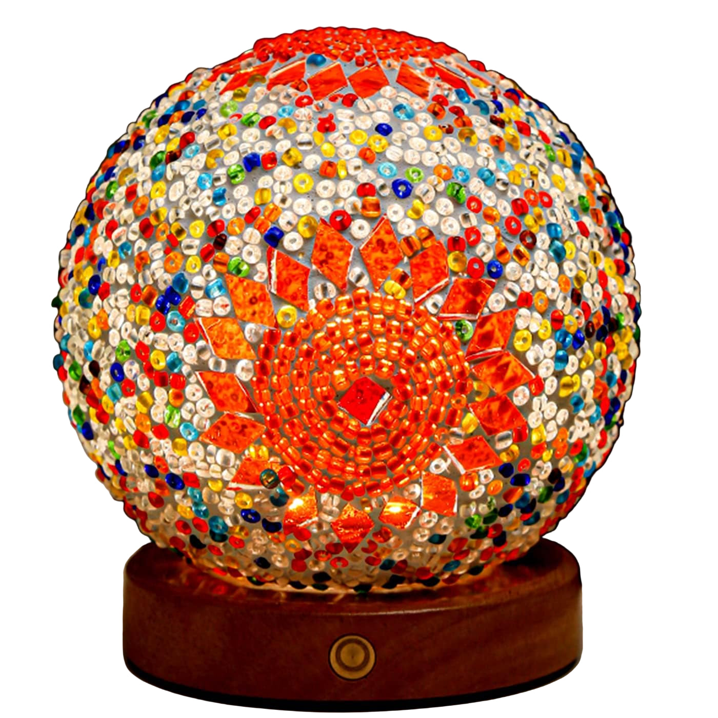 Nattlampa i Mosaikglas Boho Stil 10