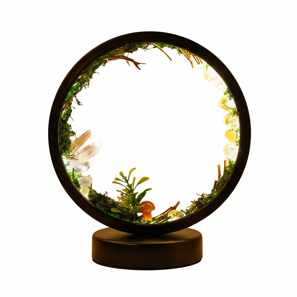 Nattlampa med Cirkulär Design och Kristaller 0