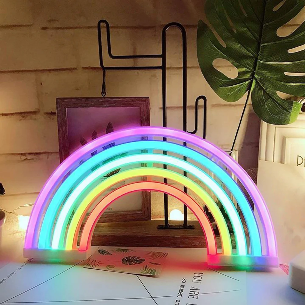 Nattlampa med Regnbågsdesign 4