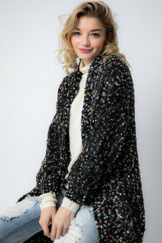 Oversized Cardigan Marled Knit för Damer 3