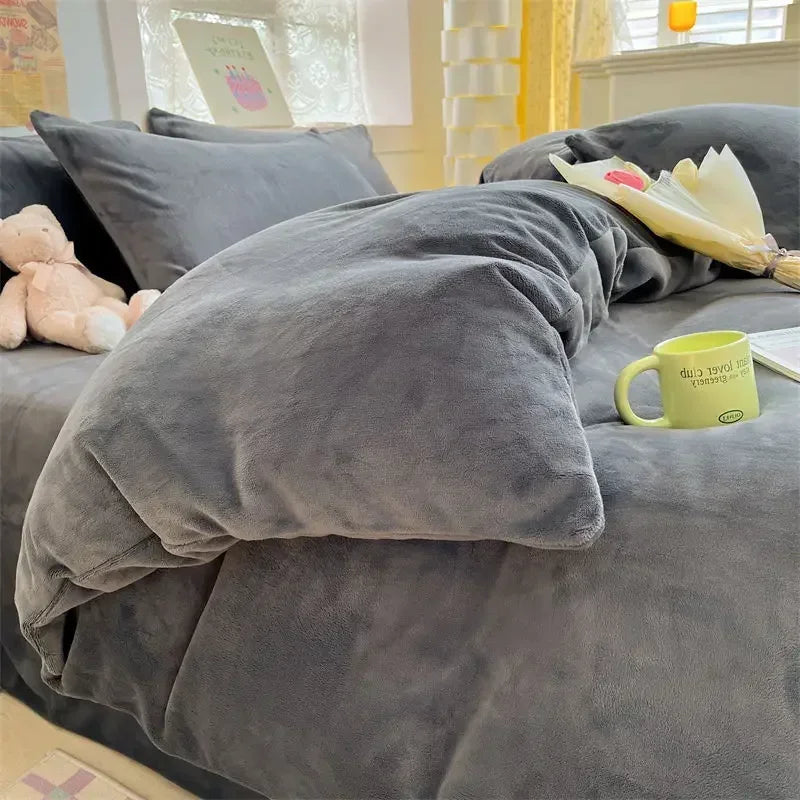 Påslakanset Fleece Vintermys för Dubbel- och Enkelsängar 3