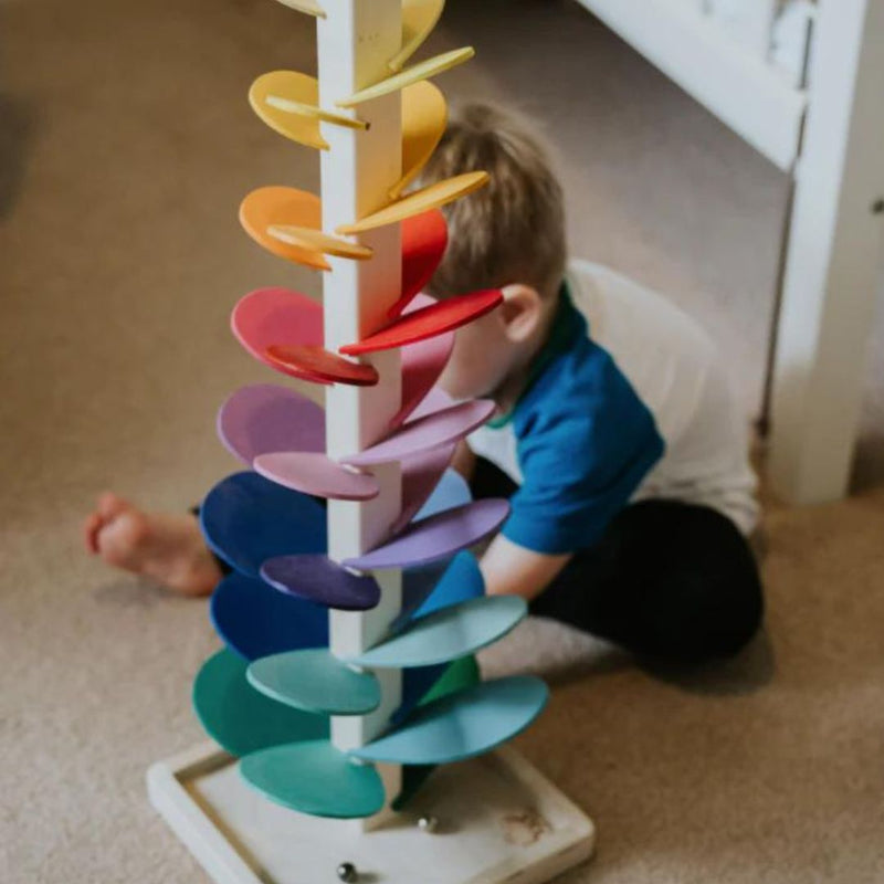 Pedagogisk Leksak Regnbåge Marble Tree För Småbarn - Stimulerande Lärande och Motoriska Färdigheter 4