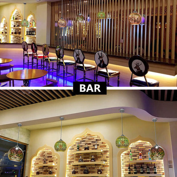 Pendellampa Kök 3D-Fyrverkeriglas Modern Design 6